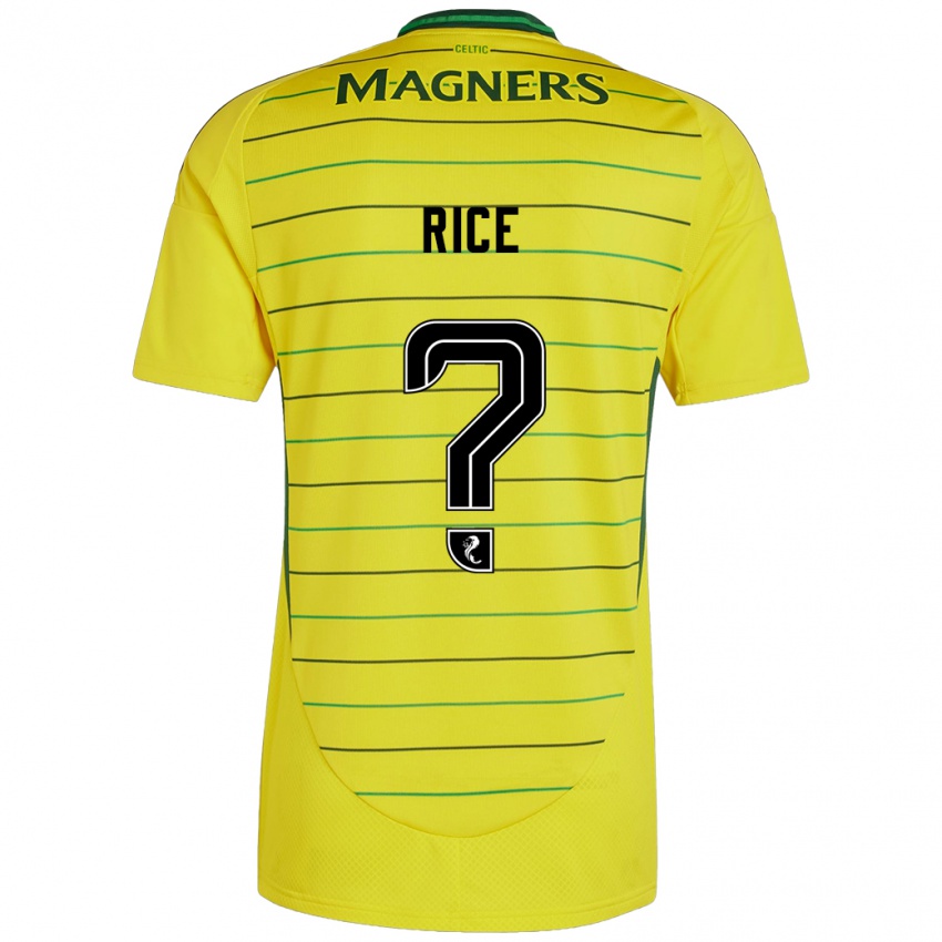 Niño Camiseta Aidan Rice #0 Amarillo 2ª Equipación 2024/25 La Camisa