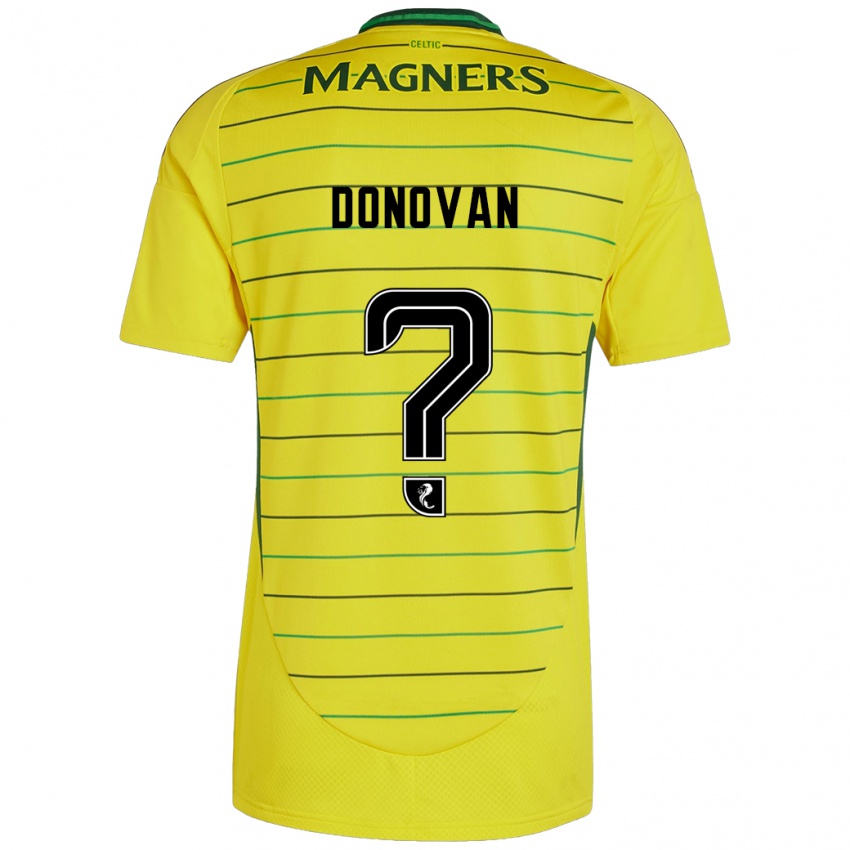 Niño Camiseta Colby Donovan #0 Amarillo 2ª Equipación 2024/25 La Camisa