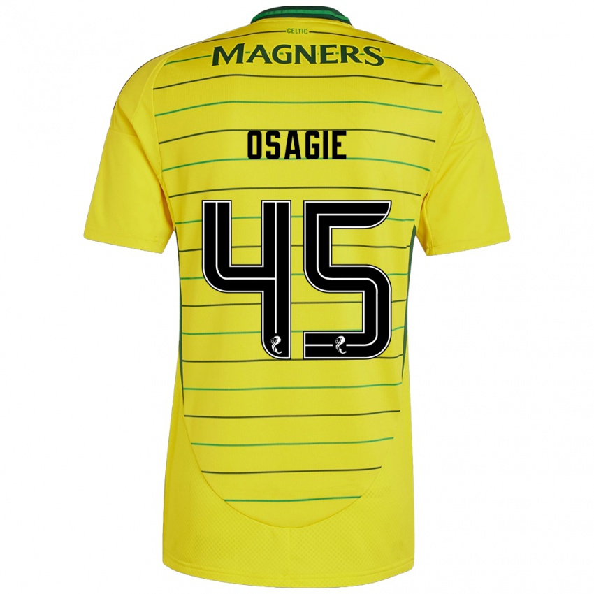 Niño Camiseta Justin Osagie #45 Amarillo 2ª Equipación 2024/25 La Camisa