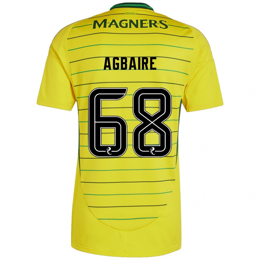 Niño Camiseta Lenny Agbaire #68 Amarillo 2ª Equipación 2024/25 La Camisa