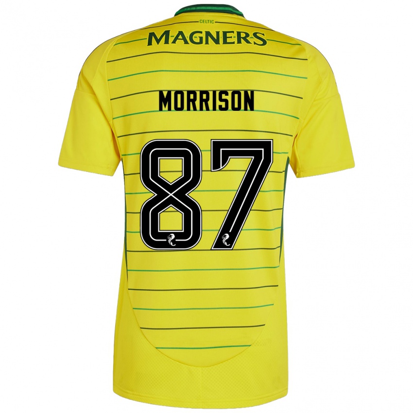 Niño Camiseta Joe Morrison #87 Amarillo 2ª Equipación 2024/25 La Camisa