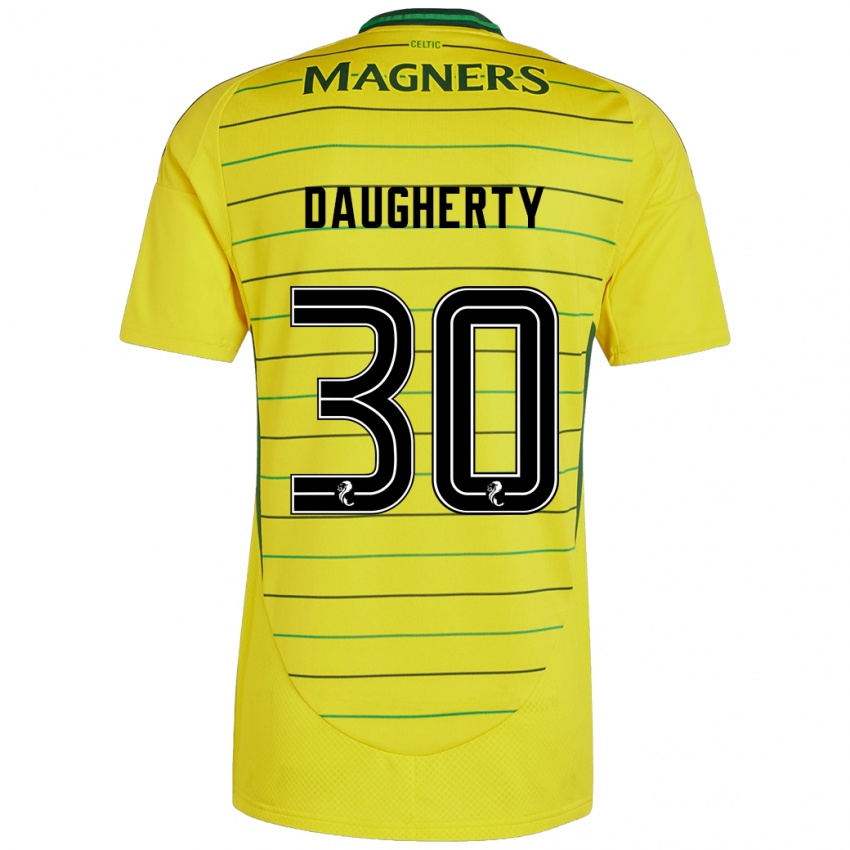 Niño Camiseta Kelsey Daugherty #30 Amarillo 2ª Equipación 2024/25 La Camisa