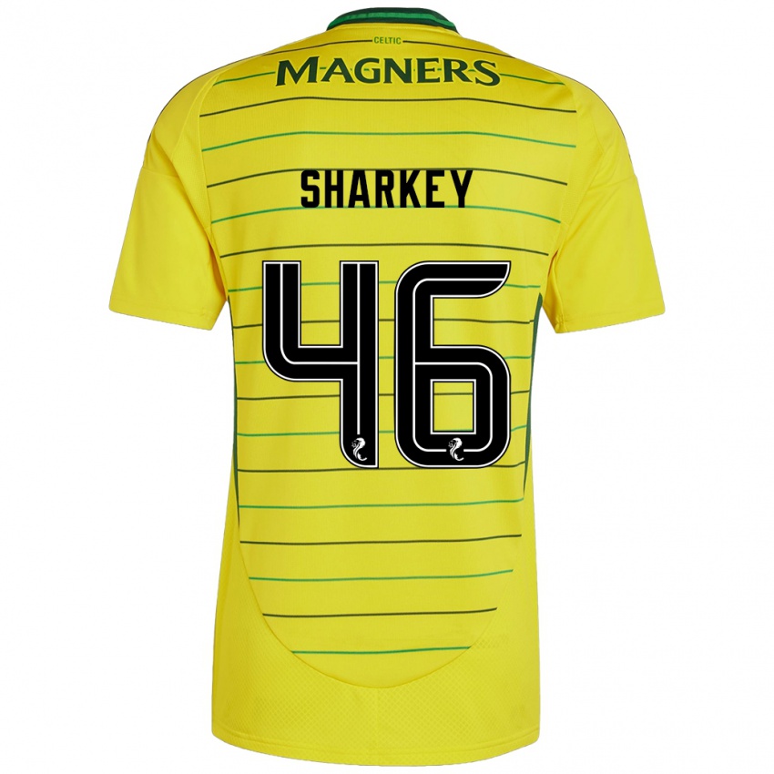 Niño Camiseta Amy Sharkey #46 Amarillo 2ª Equipación 2024/25 La Camisa