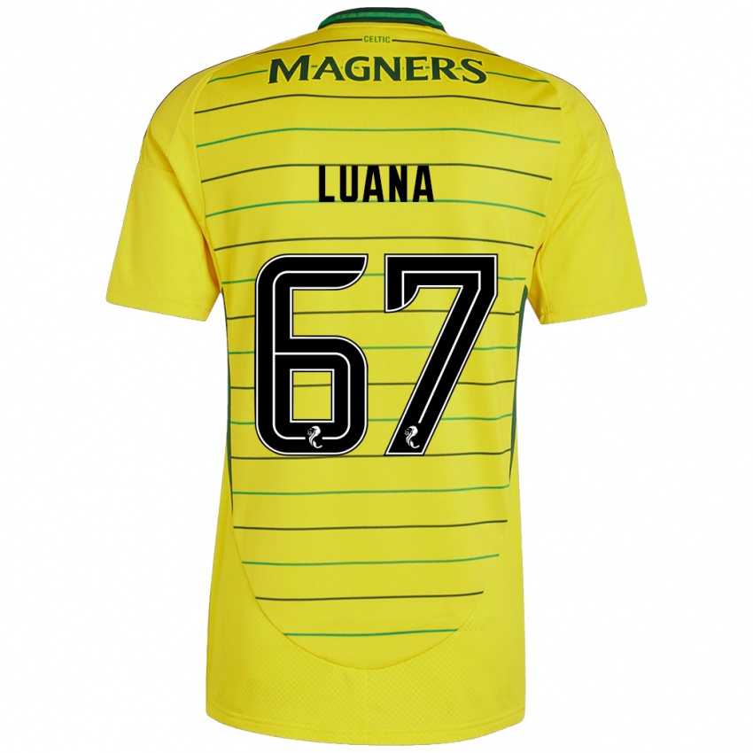 Niño Camiseta Luana Muñoz #67 Amarillo 2ª Equipación 2024/25 La Camisa