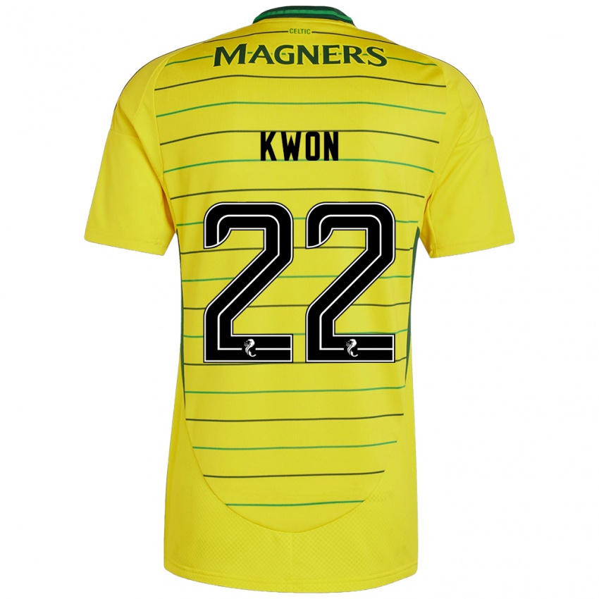 Niño Camiseta Hyeok-Kyu Kwon #22 Amarillo 2ª Equipación 2024/25 La Camisa