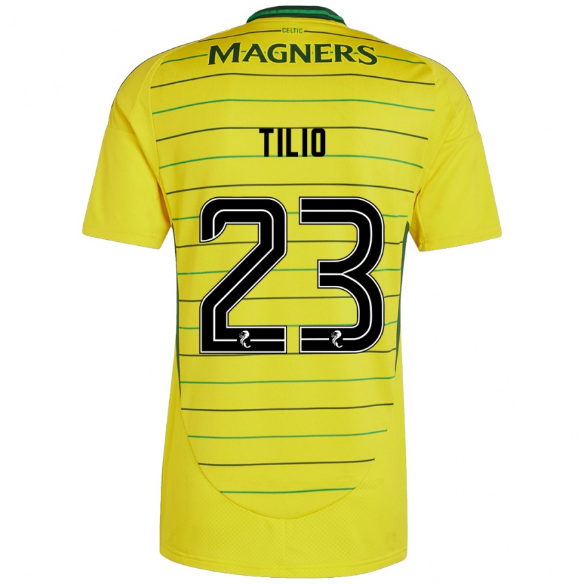 Niño Camiseta Marco Tilio #23 Amarillo 2ª Equipación 2024/25 La Camisa