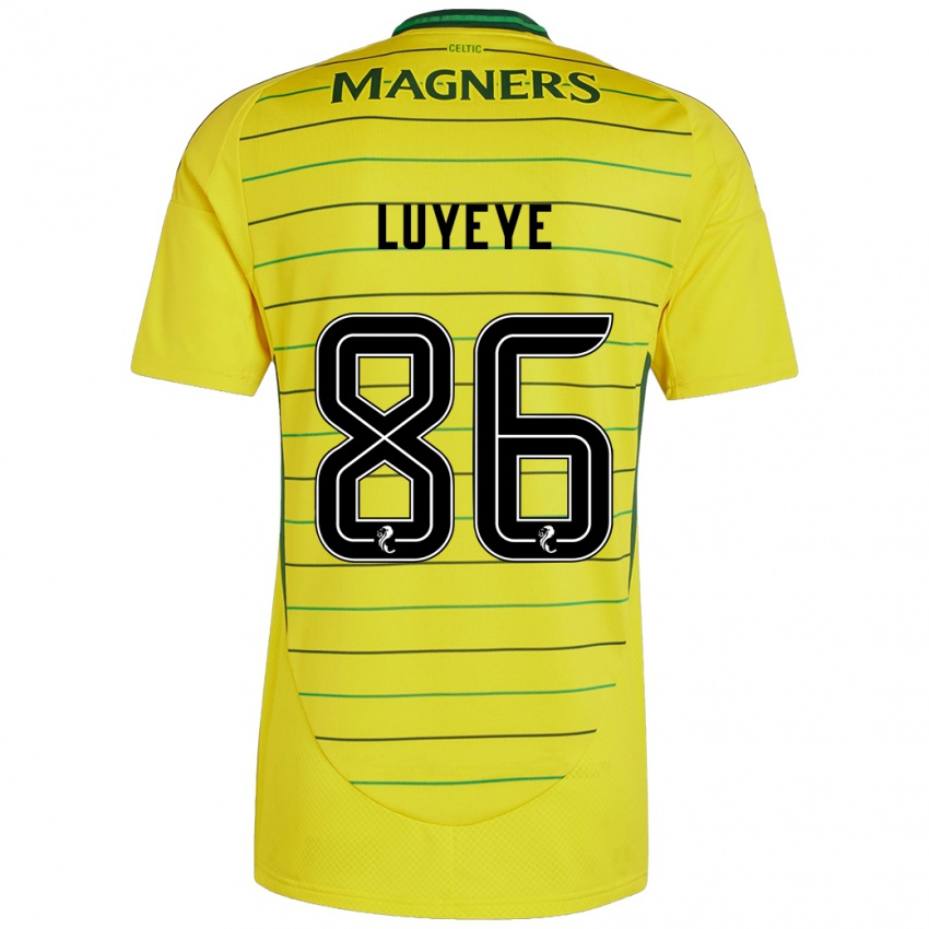 Niño Camiseta Benny-Jackson Luyeye #86 Amarillo 2ª Equipación 2024/25 La Camisa