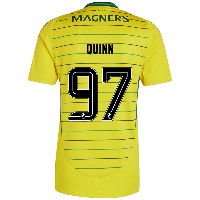 Niño Camiseta Ben Quinn #97 Amarillo 2ª Equipación 2024/25 La Camisa