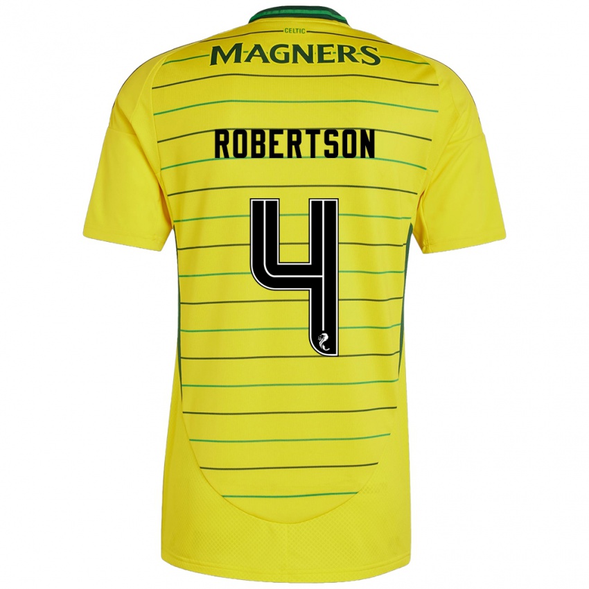 Niño Camiseta Lisa Robertson #4 Amarillo 2ª Equipación 2024/25 La Camisa