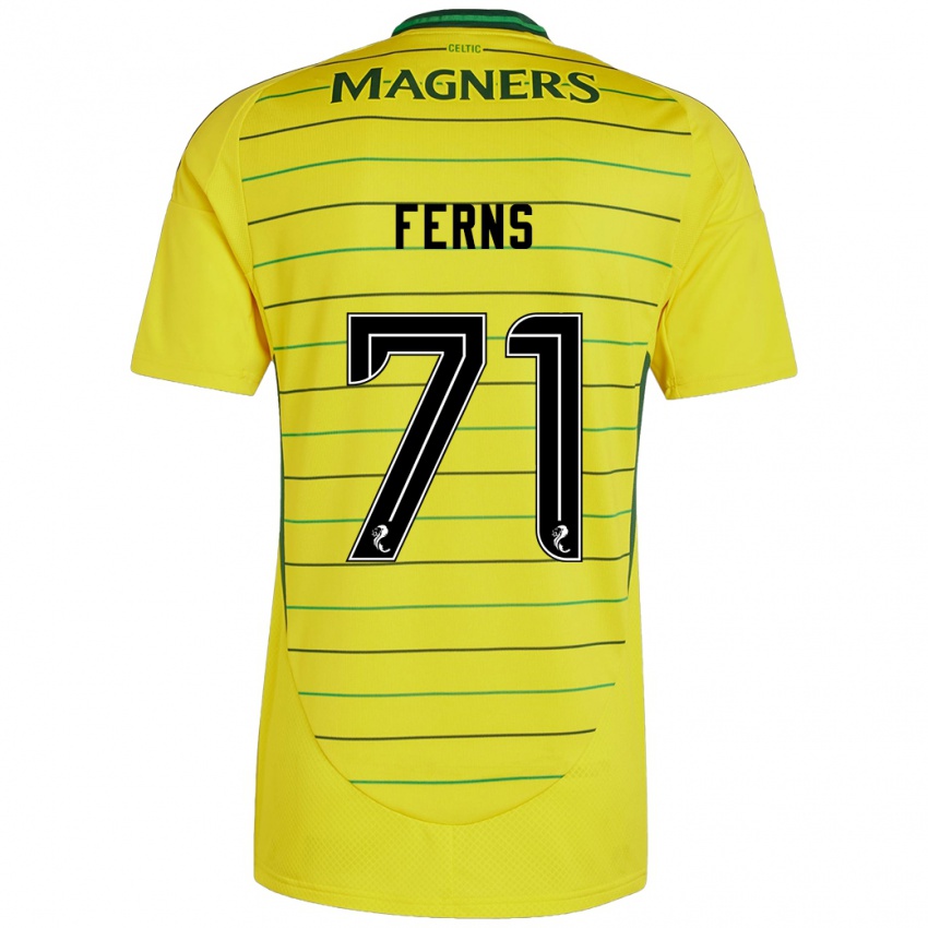 Niño Camiseta Abbie Ferns #71 Amarillo 2ª Equipación 2024/25 La Camisa