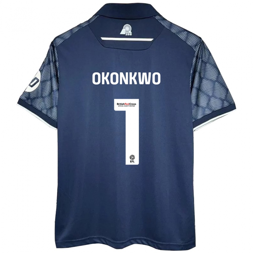 Niño Camiseta Arthur Okonkwo #1 Negro 2ª Equipación 2024/25 La Camisa