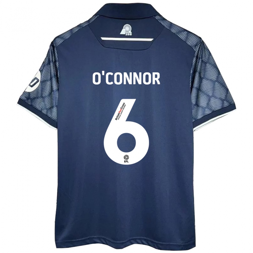 Niño Camiseta Thomas O'connor #6 Negro 2ª Equipación 2024/25 La Camisa