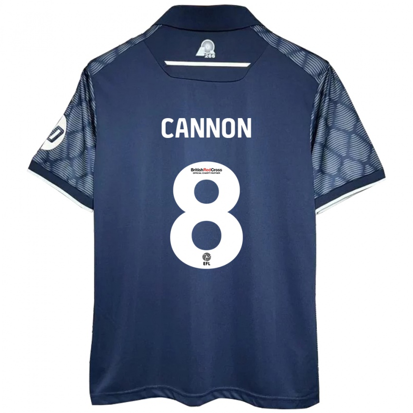 Niño Camiseta Andy Cannon #8 Negro 2ª Equipación 2024/25 La Camisa