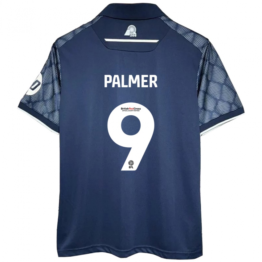 Niño Camiseta Ollie Palmer #9 Negro 2ª Equipación 2024/25 La Camisa