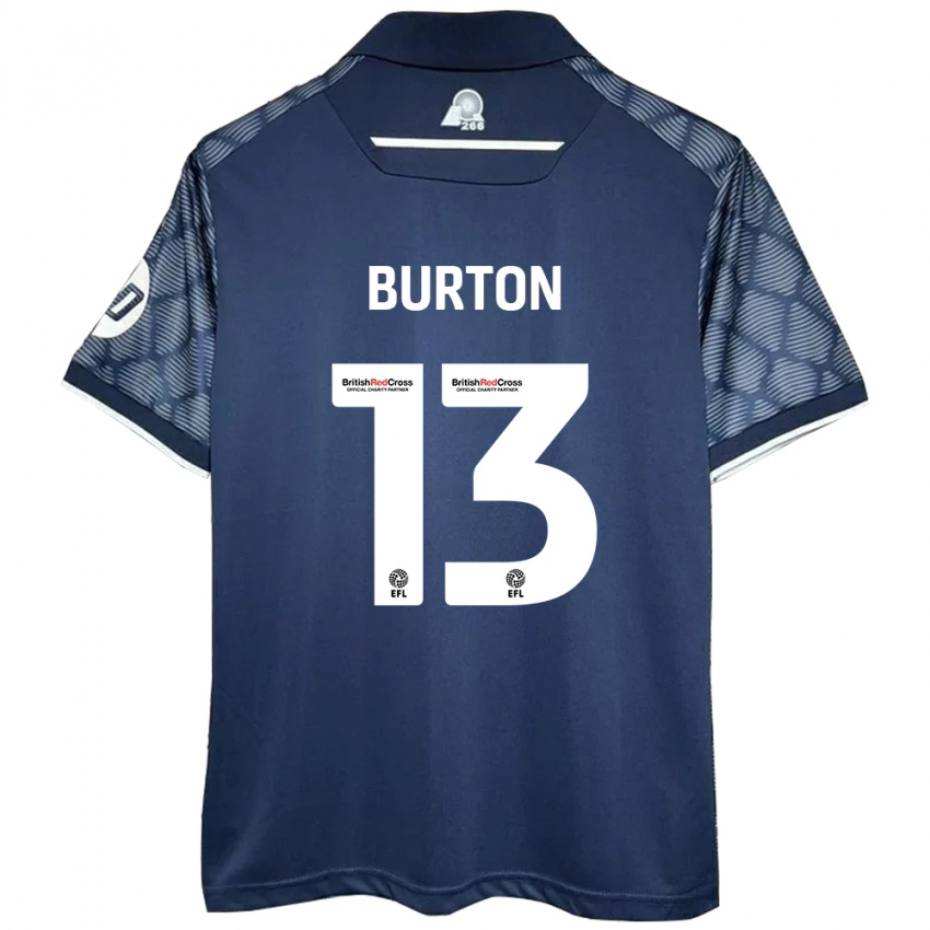 Niño Camiseta Callum Burton #13 Negro 2ª Equipación 2024/25 La Camisa