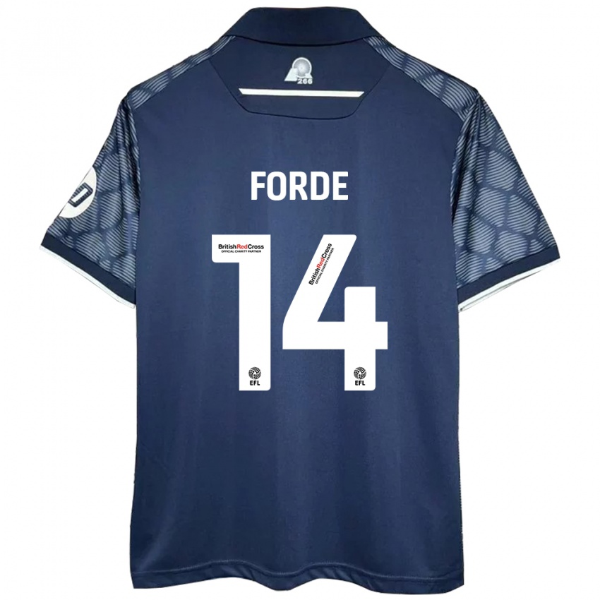 Niño Camiseta Anthony Forde #14 Negro 2ª Equipación 2024/25 La Camisa