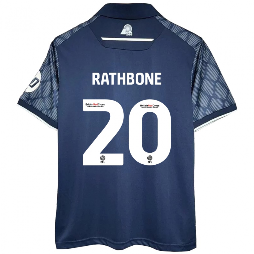 Niño Camiseta Ollie Rathbone #20 Negro 2ª Equipación 2024/25 La Camisa