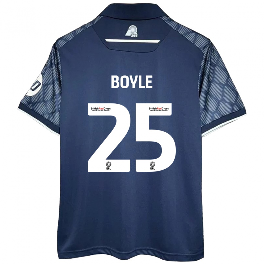 Niño Camiseta Will Boyle #25 Negro 2ª Equipación 2024/25 La Camisa