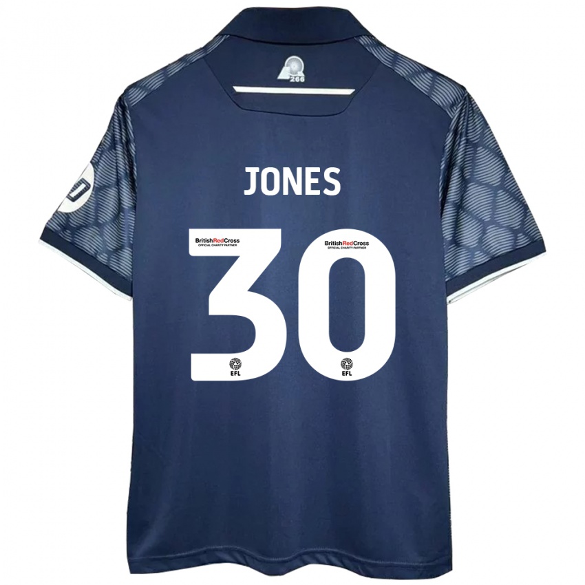 Niño Camiseta James Jones #30 Negro 2ª Equipación 2024/25 La Camisa