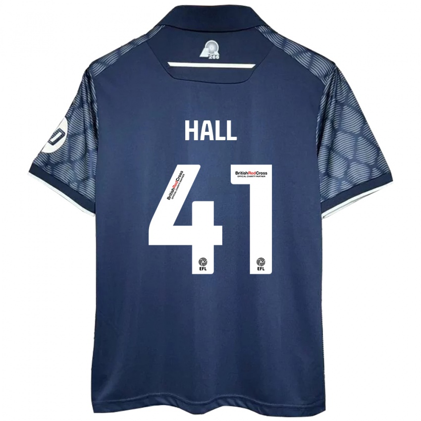 Niño Camiseta Liam Hall #41 Negro 2ª Equipación 2024/25 La Camisa