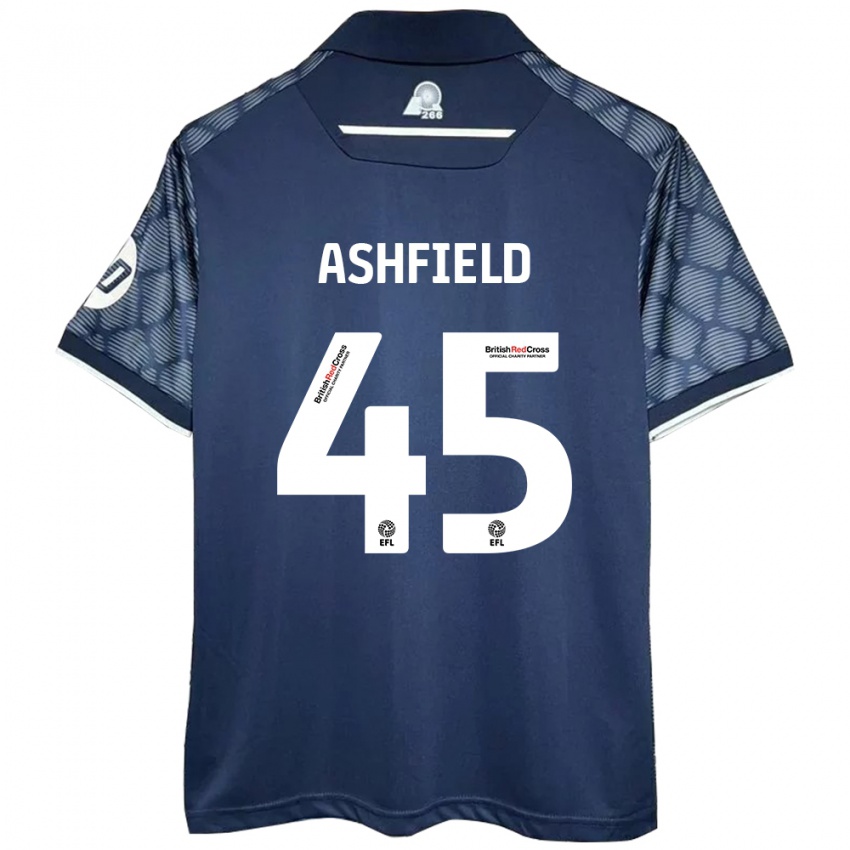 Niño Camiseta Harry Ashfield #45 Negro 2ª Equipación 2024/25 La Camisa