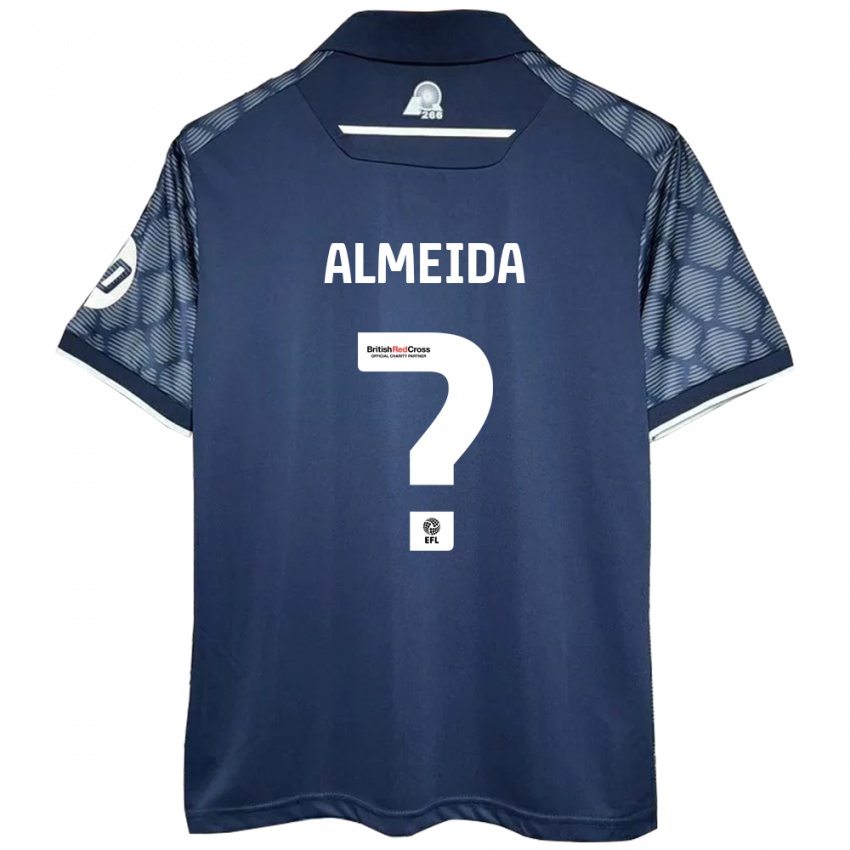 Niño Camiseta Daymeon Almeida #0 Negro 2ª Equipación 2024/25 La Camisa