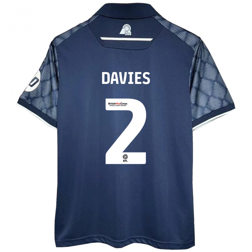 Niño Camiseta Phoebe Davies #2 Negro 2ª Equipación 2024/25 La Camisa