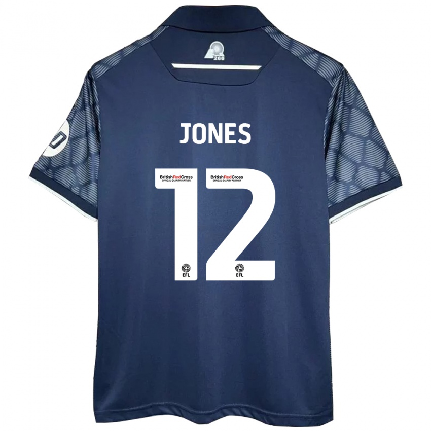 Niño Camiseta Carra Jones #12 Negro 2ª Equipación 2024/25 La Camisa