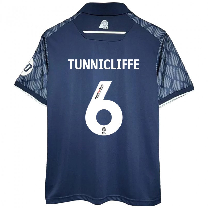 Niño Camiseta Jordan Tunnicliffe #6 Negro 2ª Equipación 2024/25 La Camisa