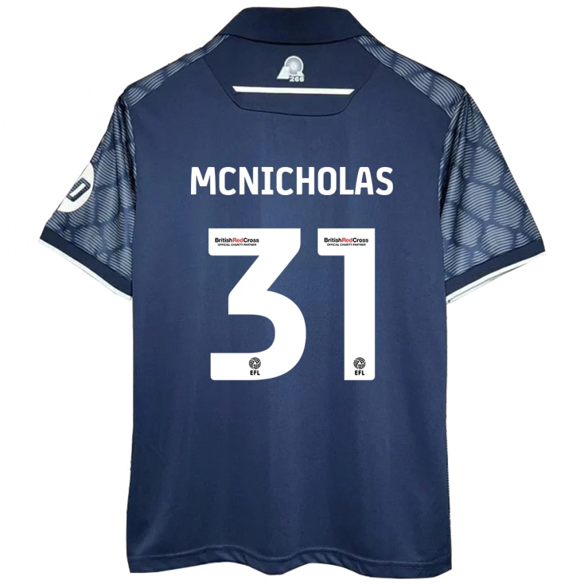 Niño Camiseta Luke Mcnicholas #31 Negro 2ª Equipación 2024/25 La Camisa