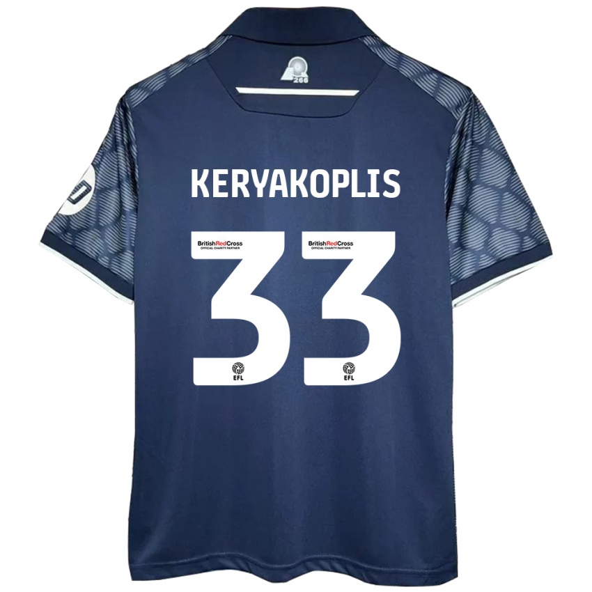 Niño Camiseta Hannah Keryakoplis #33 Negro 2ª Equipación 2024/25 La Camisa