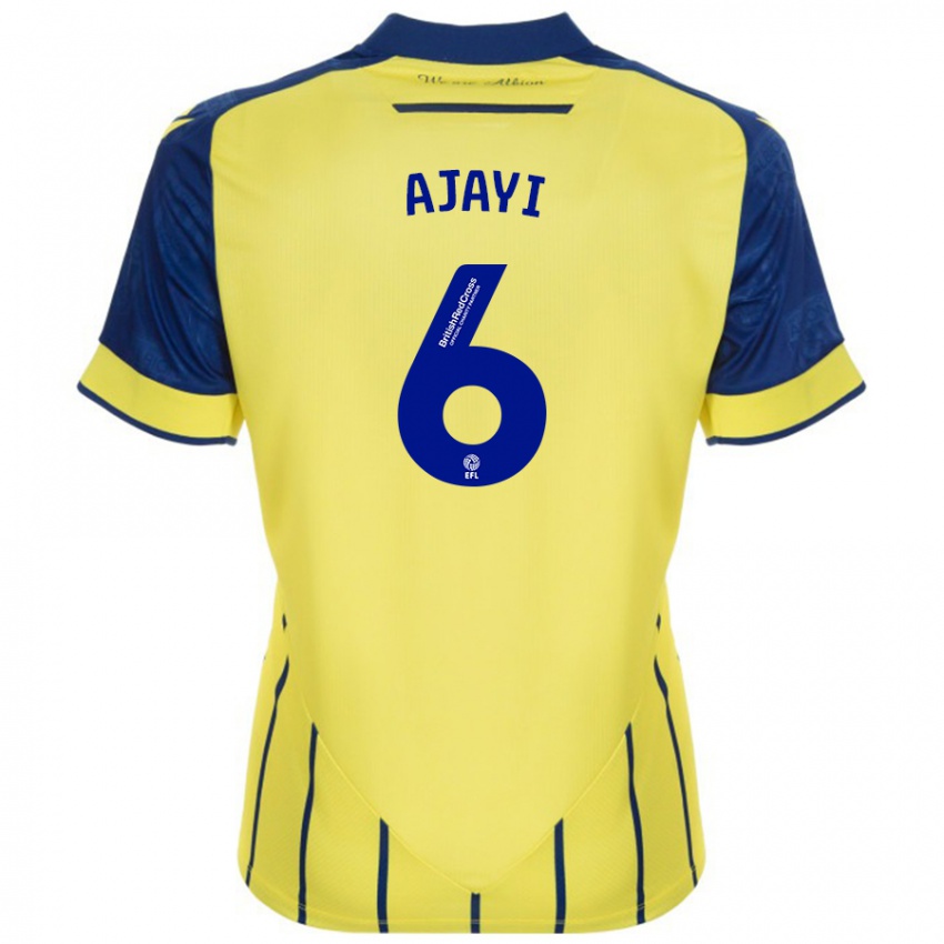 Niño Camiseta Semi Ajayi #6 Amarillo Azul 2ª Equipación 2024/25 La Camisa