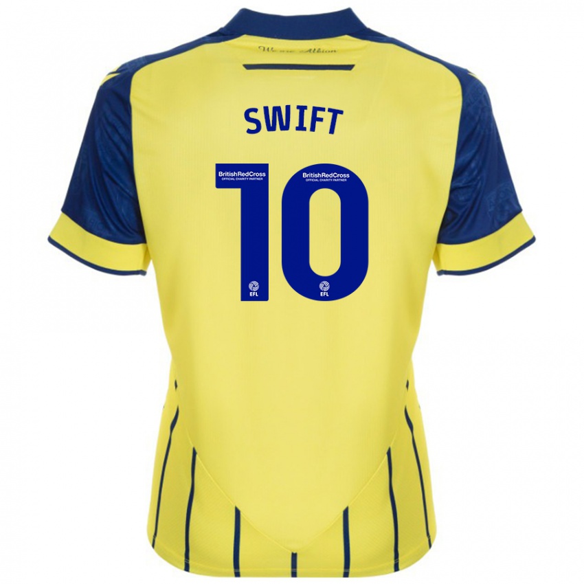 Niño Camiseta John Swift #10 Amarillo Azul 2ª Equipación 2024/25 La Camisa