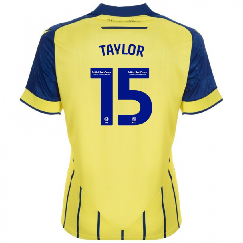 Niño Camiseta Caleb Taylor #15 Amarillo Azul 2ª Equipación 2024/25 La Camisa