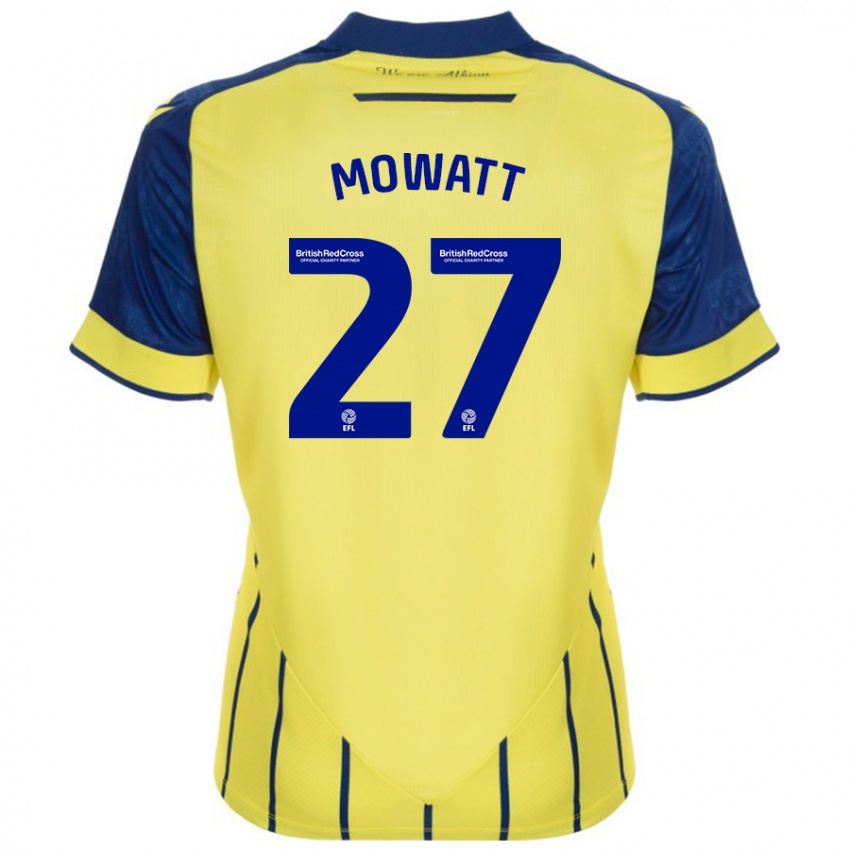 Niño Camiseta Alex Mowatt #27 Amarillo Azul 2ª Equipación 2024/25 La Camisa