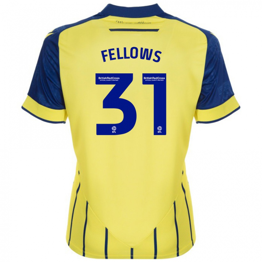 Niño Camiseta Tom Fellows #31 Amarillo Azul 2ª Equipación 2024/25 La Camisa