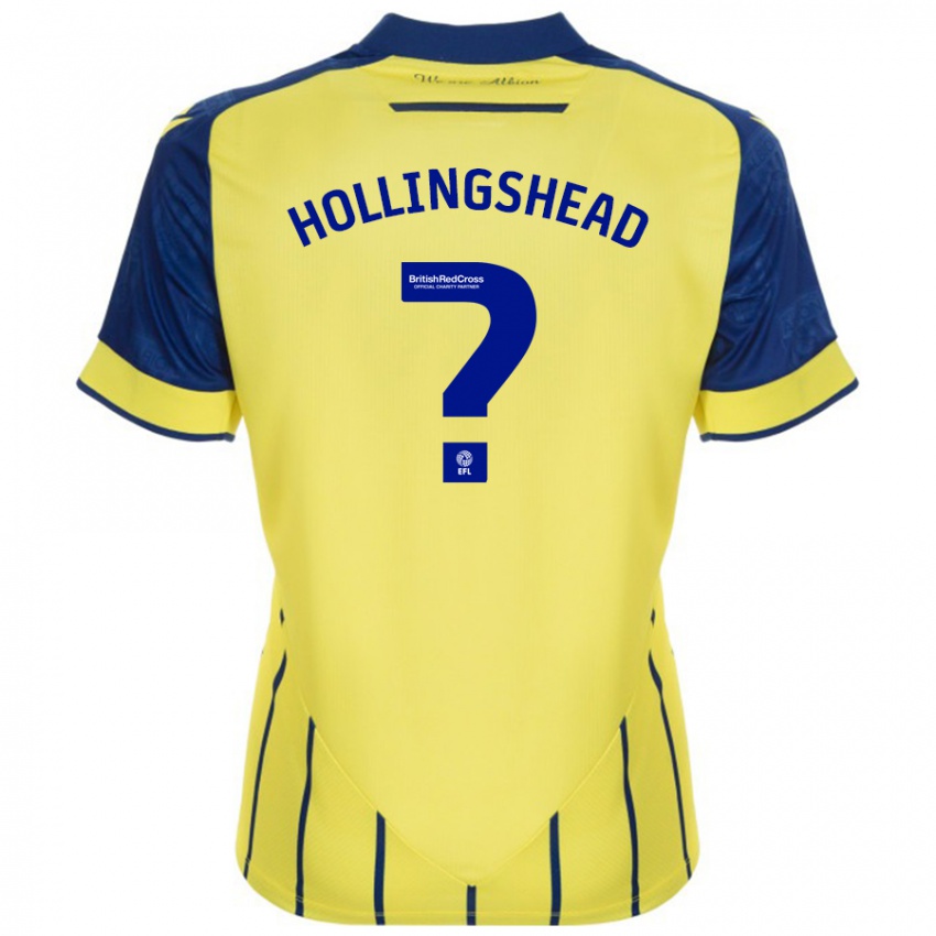 Niño Camiseta Ronnie Hollingshead #0 Amarillo Azul 2ª Equipación 2024/25 La Camisa