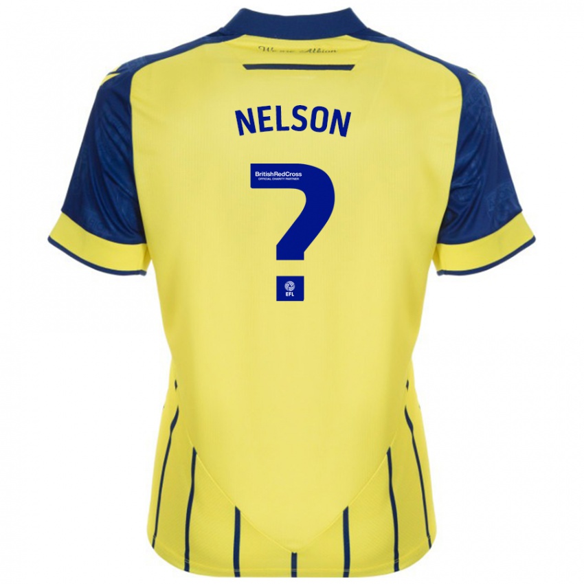 Niño Camiseta Deago Nelson #0 Amarillo Azul 2ª Equipación 2024/25 La Camisa