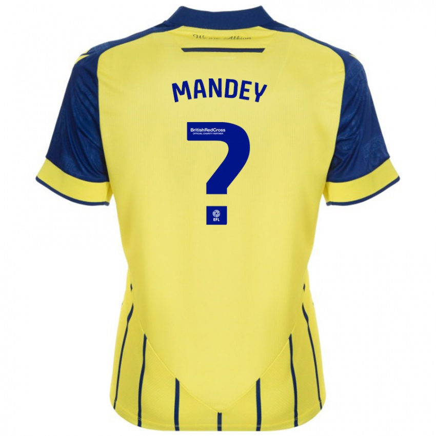 Niño Camiseta Souleyman Mandey #0 Amarillo Azul 2ª Equipación 2024/25 La Camisa