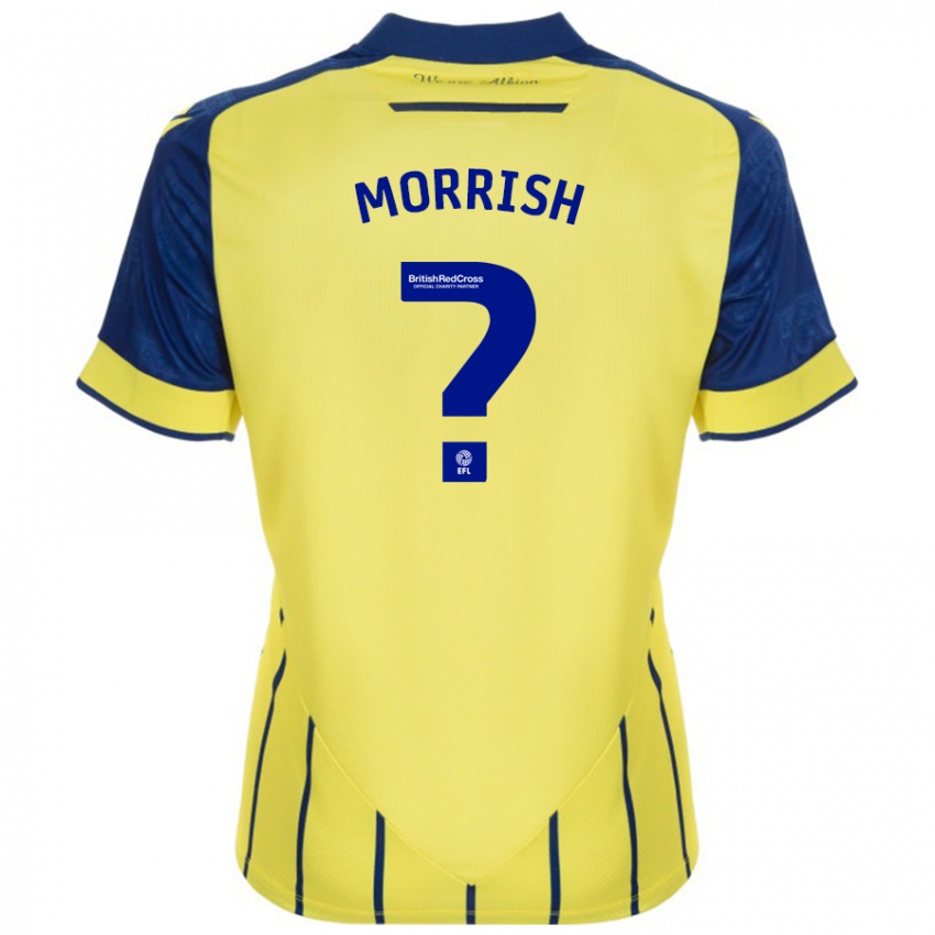 Niño Camiseta Rhys Morrish #0 Amarillo Azul 2ª Equipación 2024/25 La Camisa