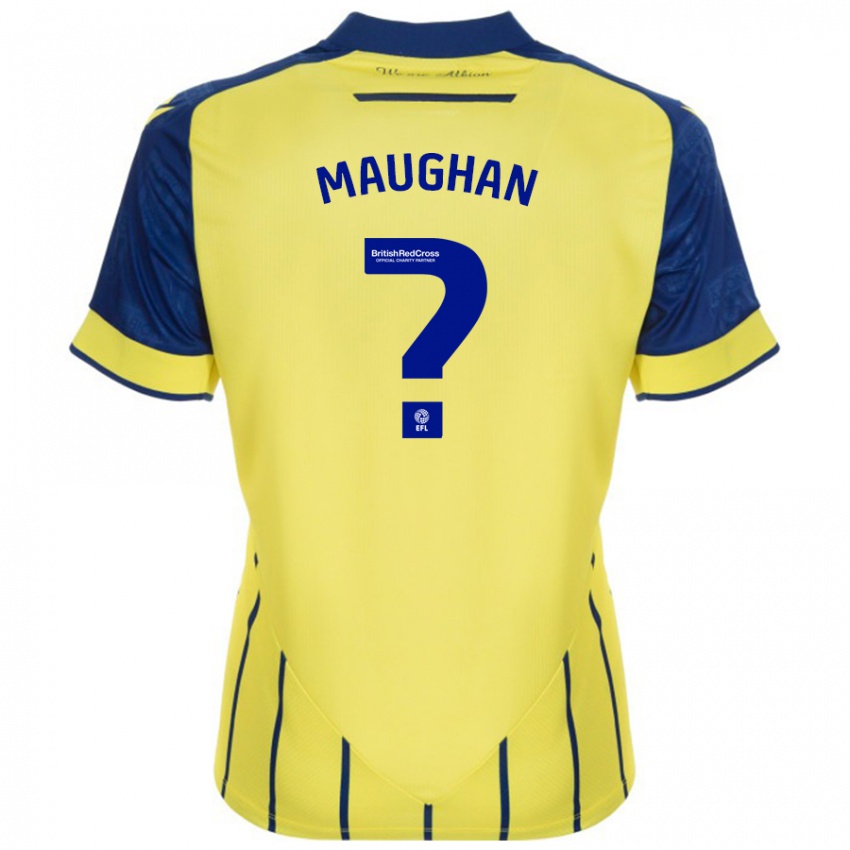 Niño Camiseta Alfie Maughan #0 Amarillo Azul 2ª Equipación 2024/25 La Camisa