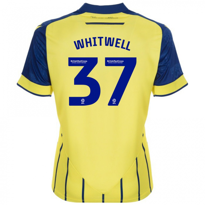 Niño Camiseta Harry Whitwell #37 Amarillo Azul 2ª Equipación 2024/25 La Camisa