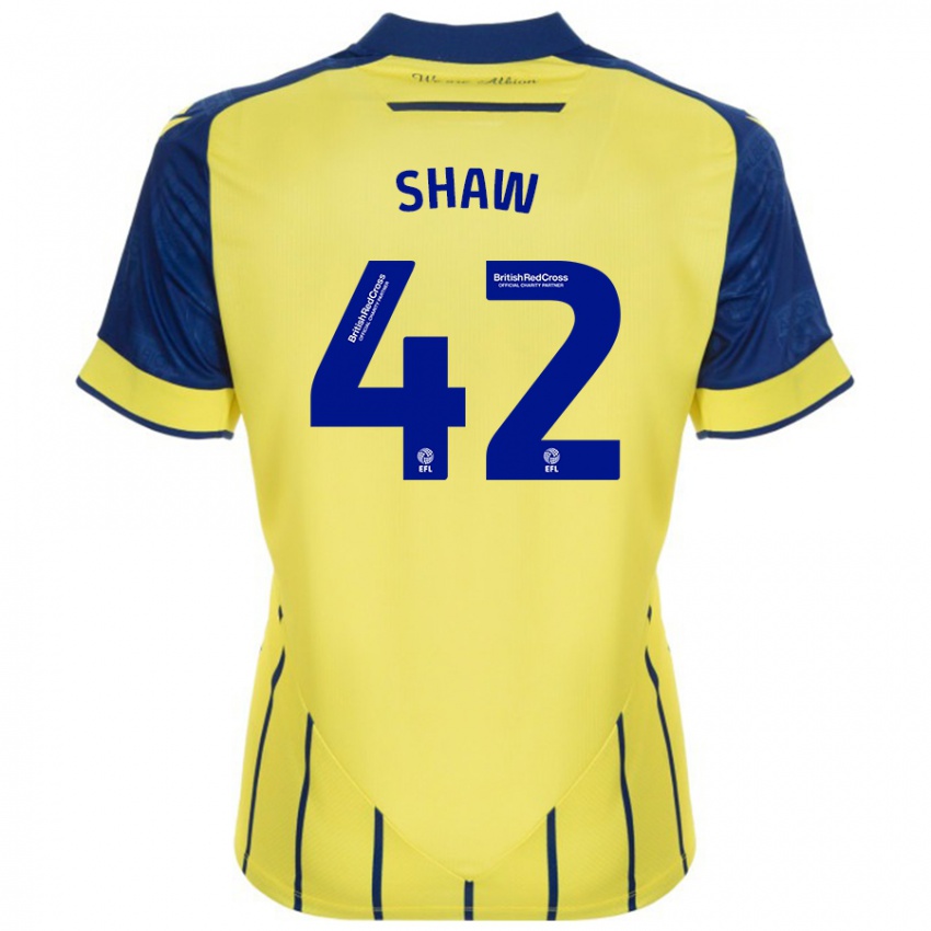 Niño Camiseta Josh Shaw #42 Amarillo Azul 2ª Equipación 2024/25 La Camisa