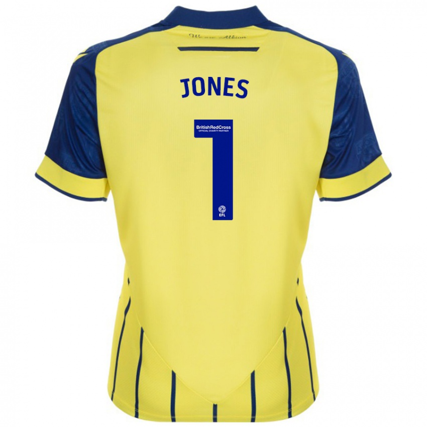 Niño Camiseta Lucy Jones #1 Amarillo Azul 2ª Equipación 2024/25 La Camisa