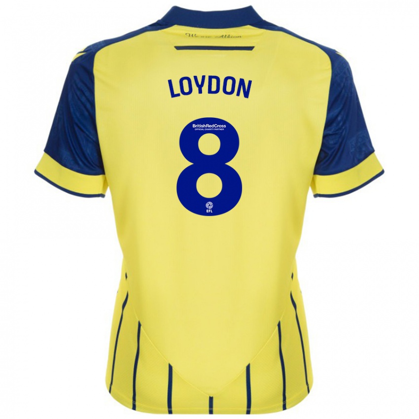 Niño Camiseta Abi Loydon #8 Amarillo Azul 2ª Equipación 2024/25 La Camisa