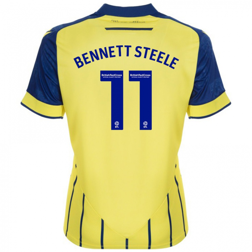 Niño Camiseta Lizzie Bennett-Steele #11 Amarillo Azul 2ª Equipación 2024/25 La Camisa