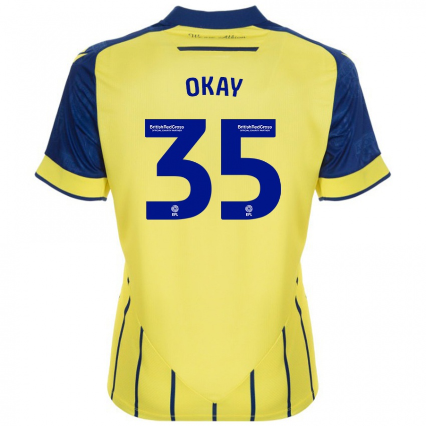 Niño Camiseta Okay Yokuşlu #35 Amarillo Azul 2ª Equipación 2024/25 La Camisa