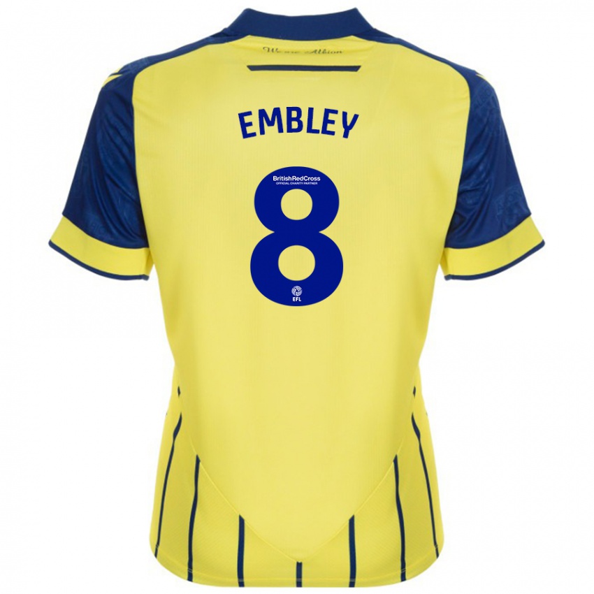 Niño Camiseta Rosie Embley #8 Amarillo Azul 2ª Equipación 2024/25 La Camisa