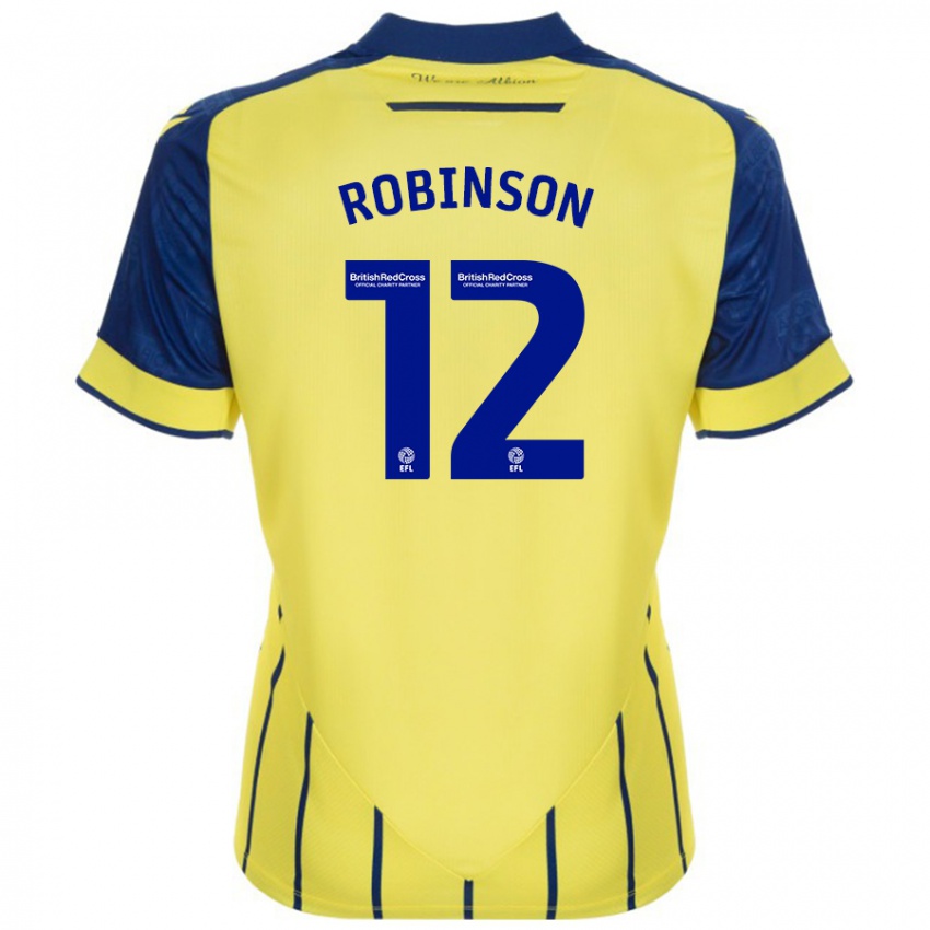 Niño Camiseta Leanne Robinson #12 Amarillo Azul 2ª Equipación 2024/25 La Camisa