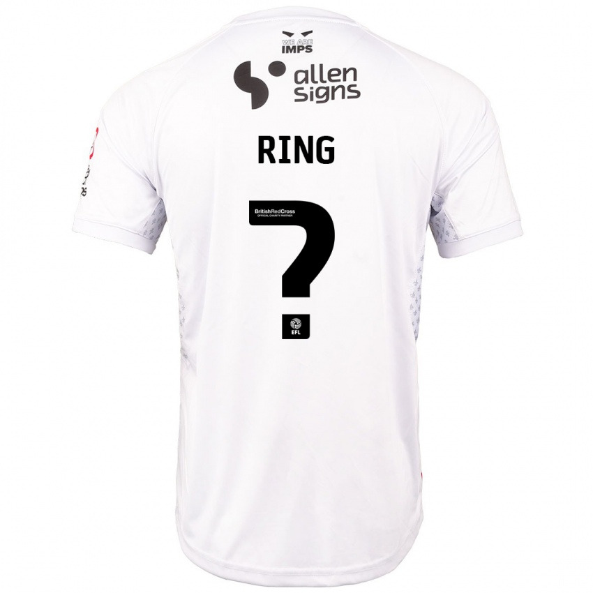 Niño Camiseta Erik Ring #0 Rojo Blanco 2ª Equipación 2024/25 La Camisa